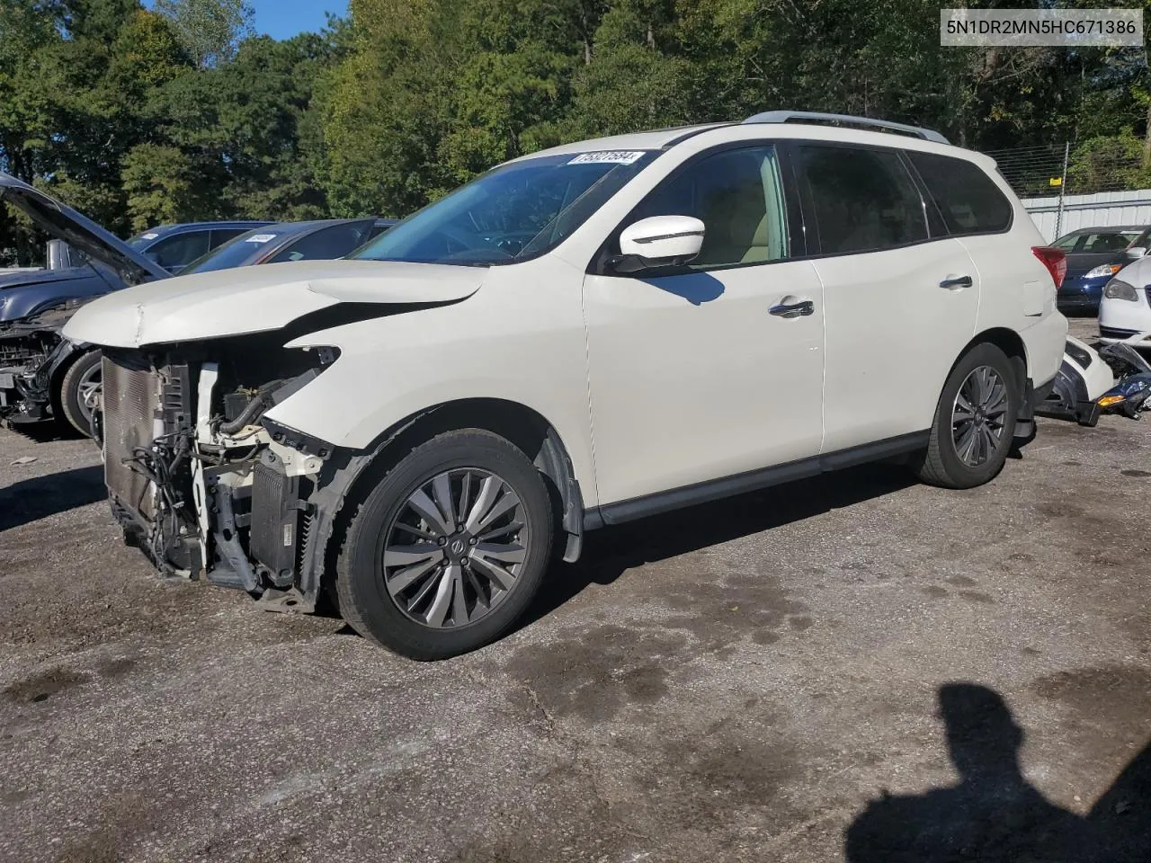 2017 Nissan Pathfinder S VIN: 5N1DR2MN5HC671386 Lot: 75327584