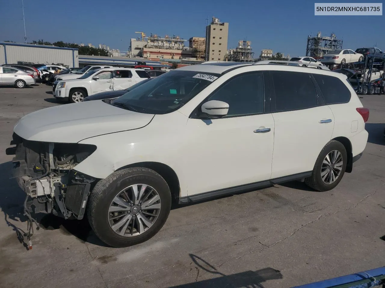 2017 Nissan Pathfinder S VIN: 5N1DR2MNXHC681735 Lot: 75547784