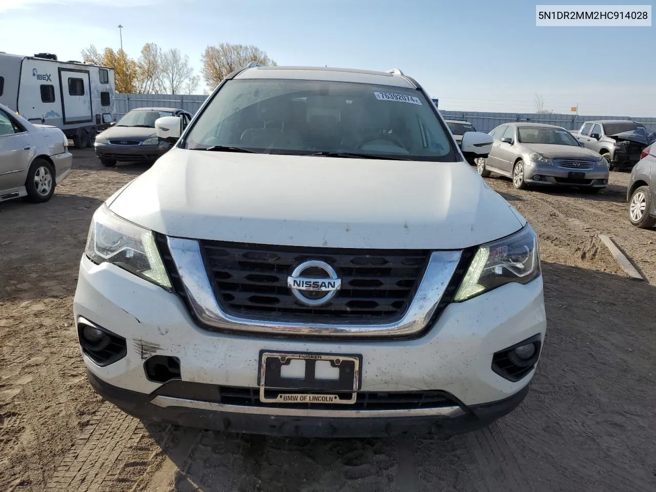 2017 Nissan Pathfinder S VIN: 5N1DR2MM2HC914028 Lot: 76392074