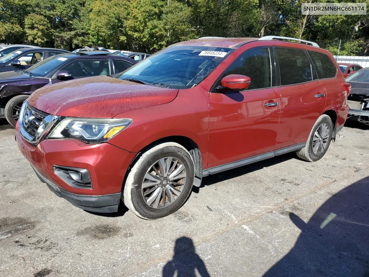 2017 Nissan Pathfinder S VIN: 5N1DR2MN6HC661174 Lot: 76846234