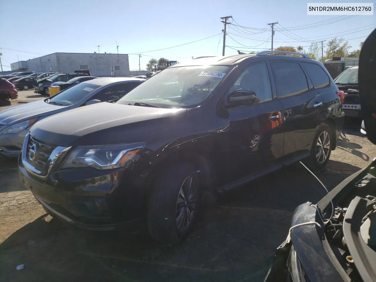 2017 Nissan Pathfinder S VIN: 5N1DR2MM6HC612760 Lot: 77106274