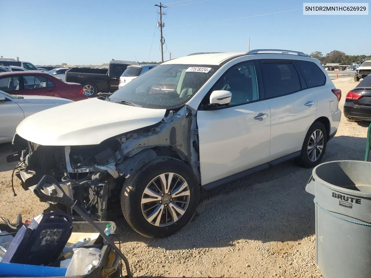 2017 Nissan Pathfinder S VIN: 5N1DR2MN1HC626929 Lot: 77578224