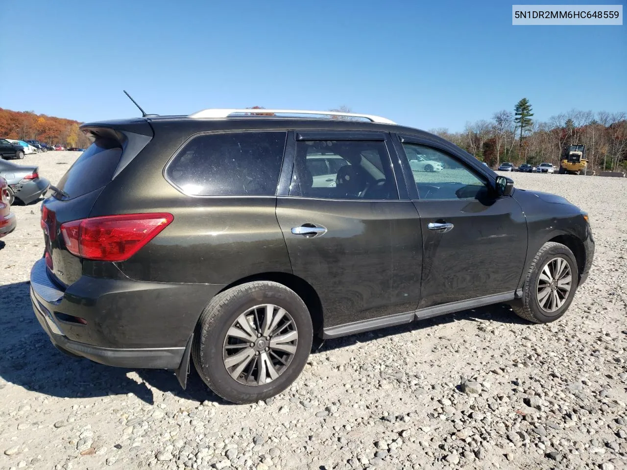 2017 Nissan Pathfinder S VIN: 5N1DR2MM6HC648559 Lot: 77581334