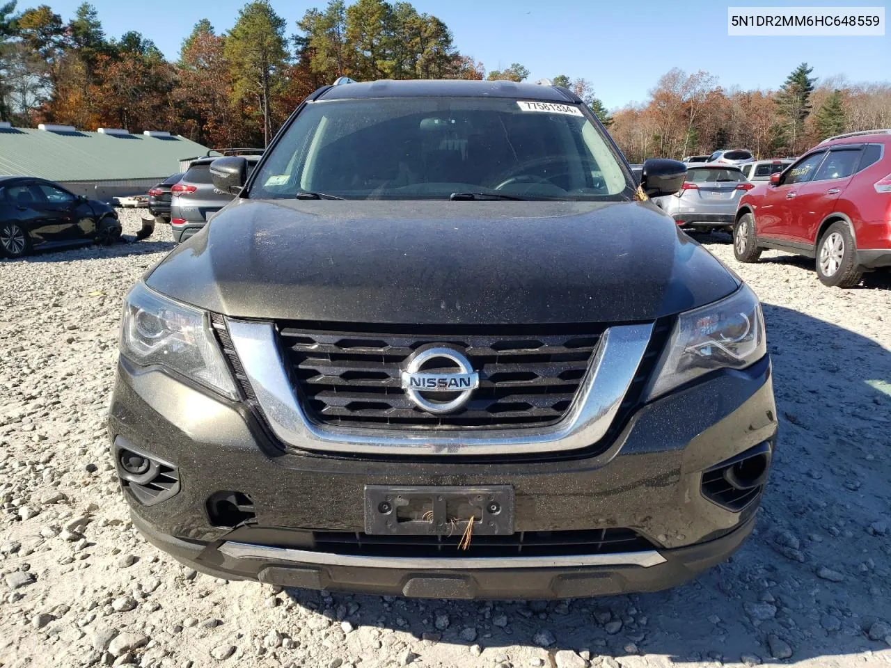 2017 Nissan Pathfinder S VIN: 5N1DR2MM6HC648559 Lot: 77581334