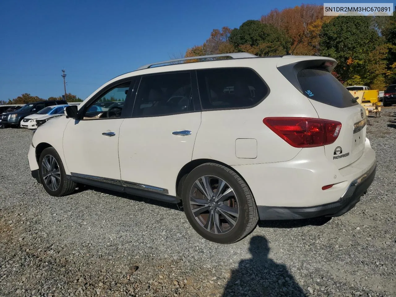 2017 Nissan Pathfinder S VIN: 5N1DR2MM3HC670891 Lot: 78167164