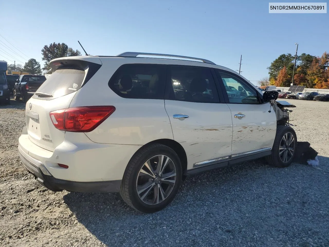 2017 Nissan Pathfinder S VIN: 5N1DR2MM3HC670891 Lot: 78167164