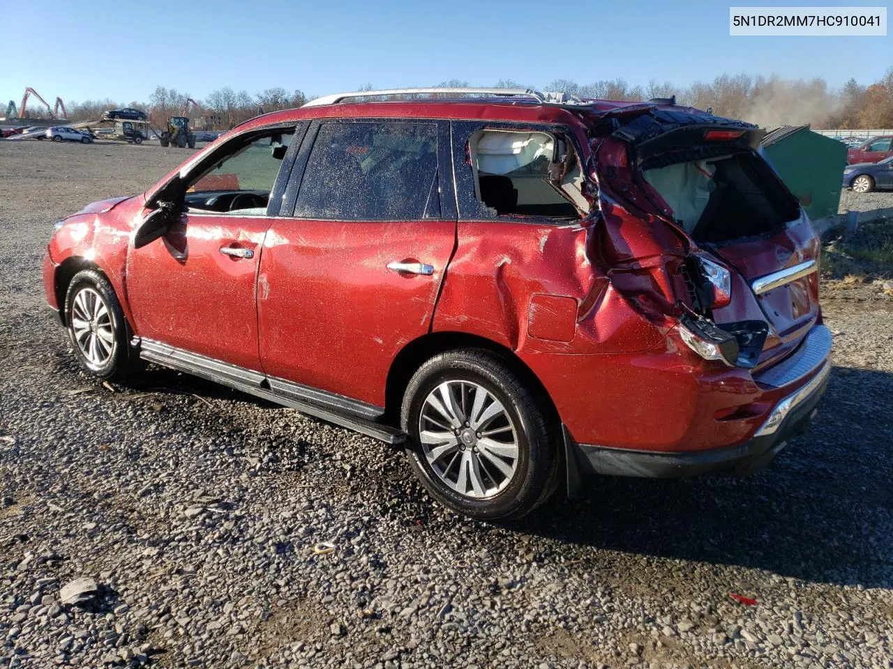 2017 Nissan Pathfinder S VIN: 5N1DR2MM7HC910041 Lot: 80221354