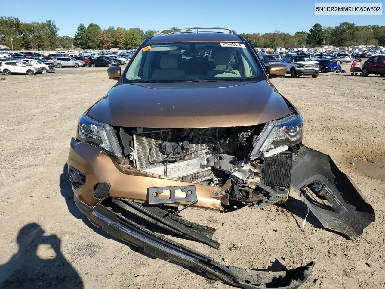 2017 Nissan Pathfinder S VIN: 5N1DR2MM9HC606502 Lot: 80696684