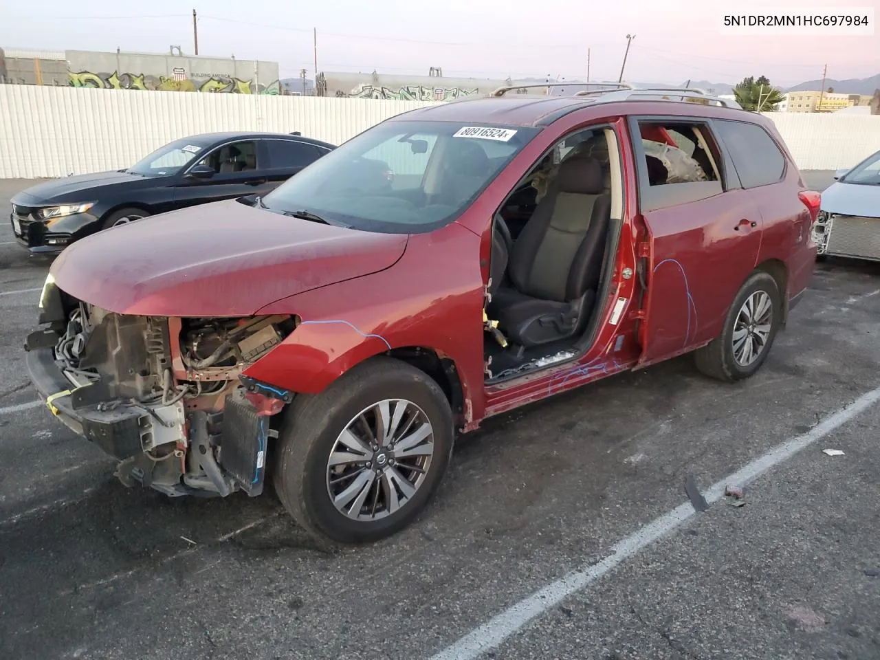 2017 Nissan Pathfinder S VIN: 5N1DR2MN1HC697984 Lot: 80916524