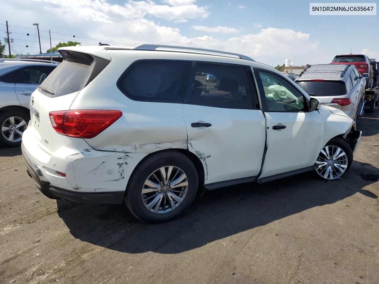 2018 Nissan Pathfinder S VIN: 5N1DR2MN6JC635647 Lot: 62957594