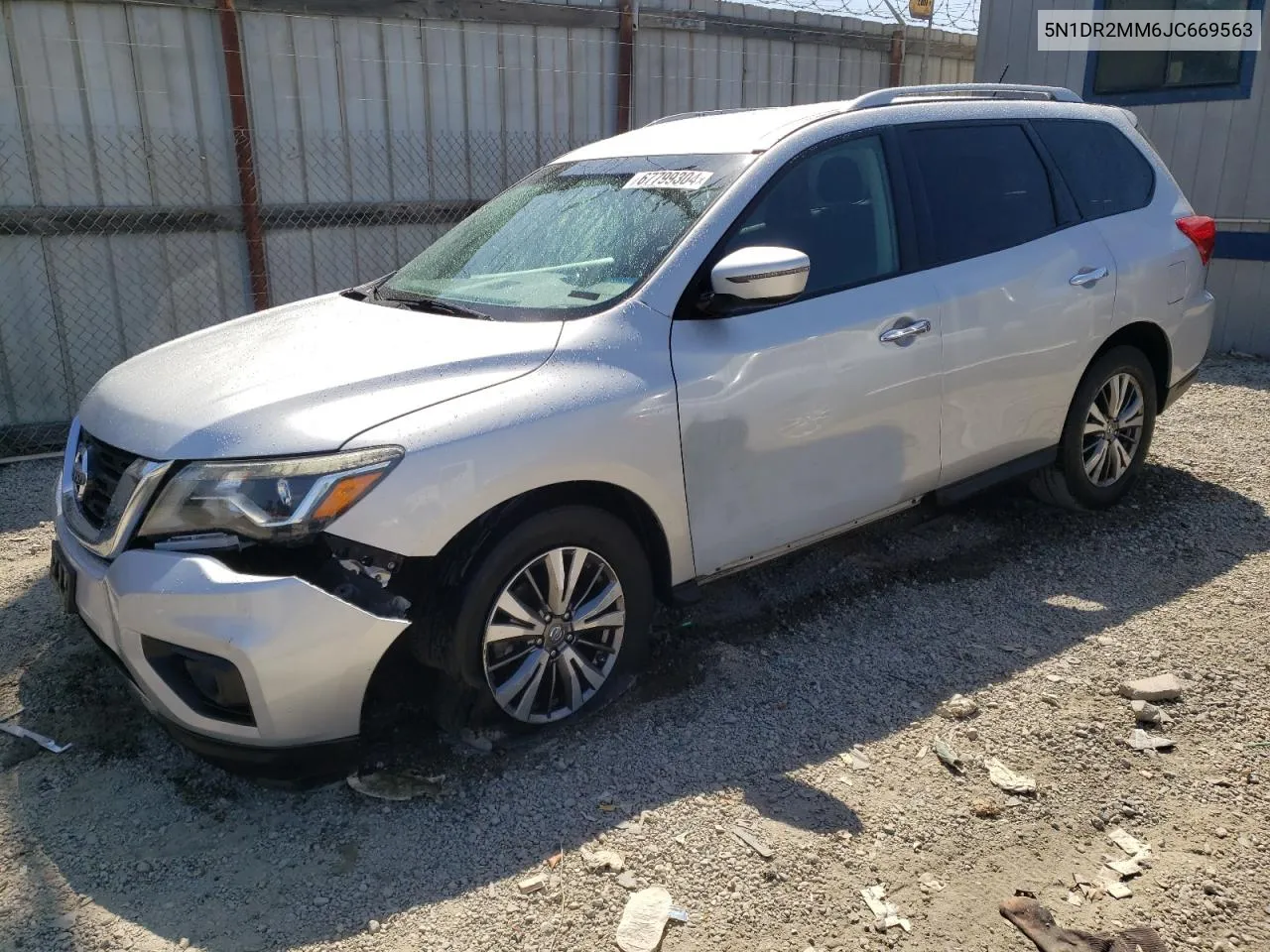 2018 Nissan Pathfinder S VIN: 5N1DR2MM6JC669563 Lot: 67799304