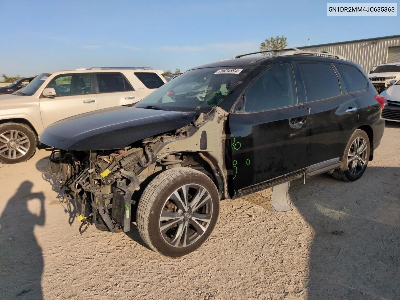 2018 Nissan Pathfinder S VIN: 5N1DR2MM4JC635363 Lot: 70874894