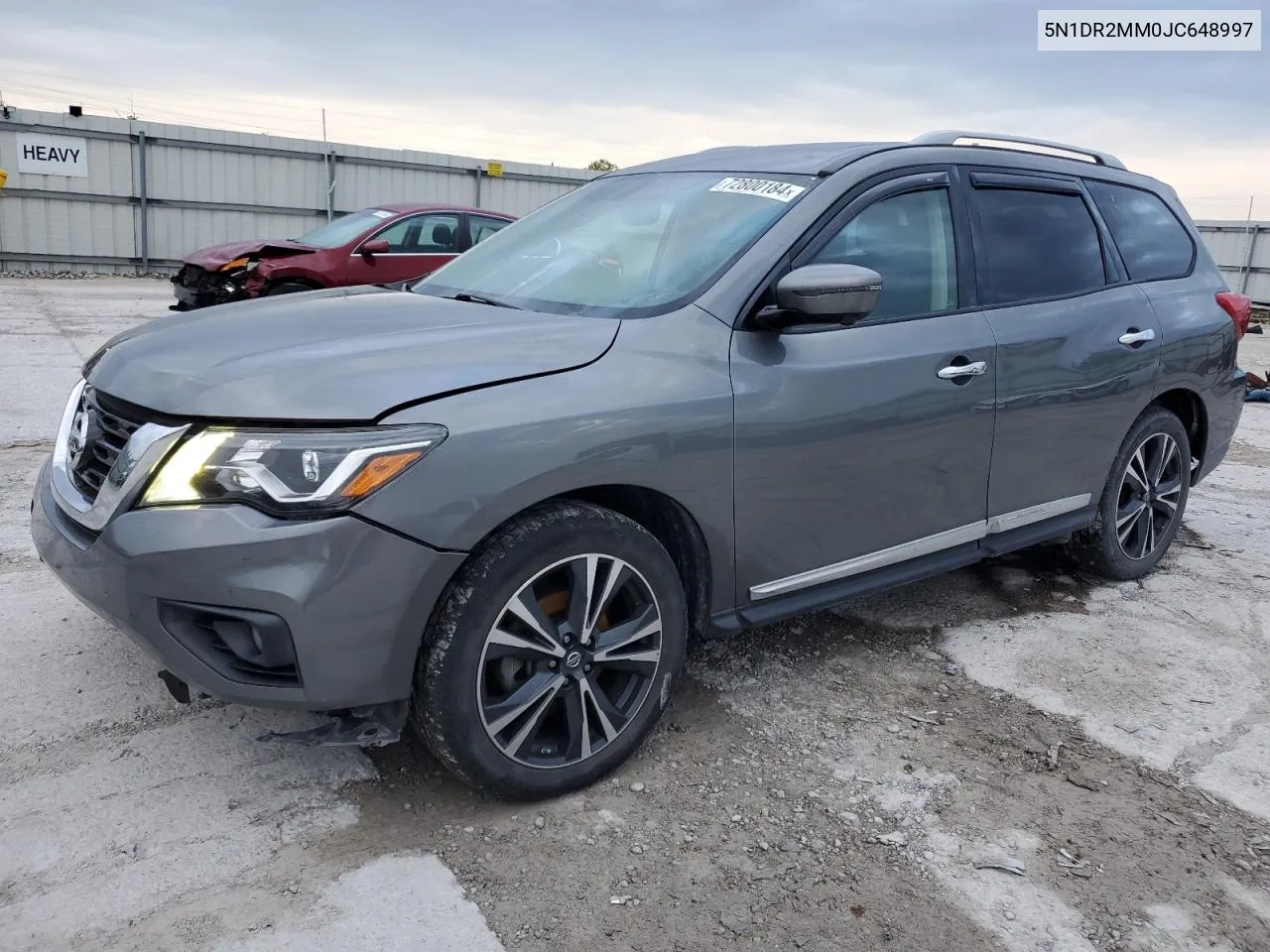 2018 Nissan Pathfinder S VIN: 5N1DR2MM0JC648997 Lot: 72800184