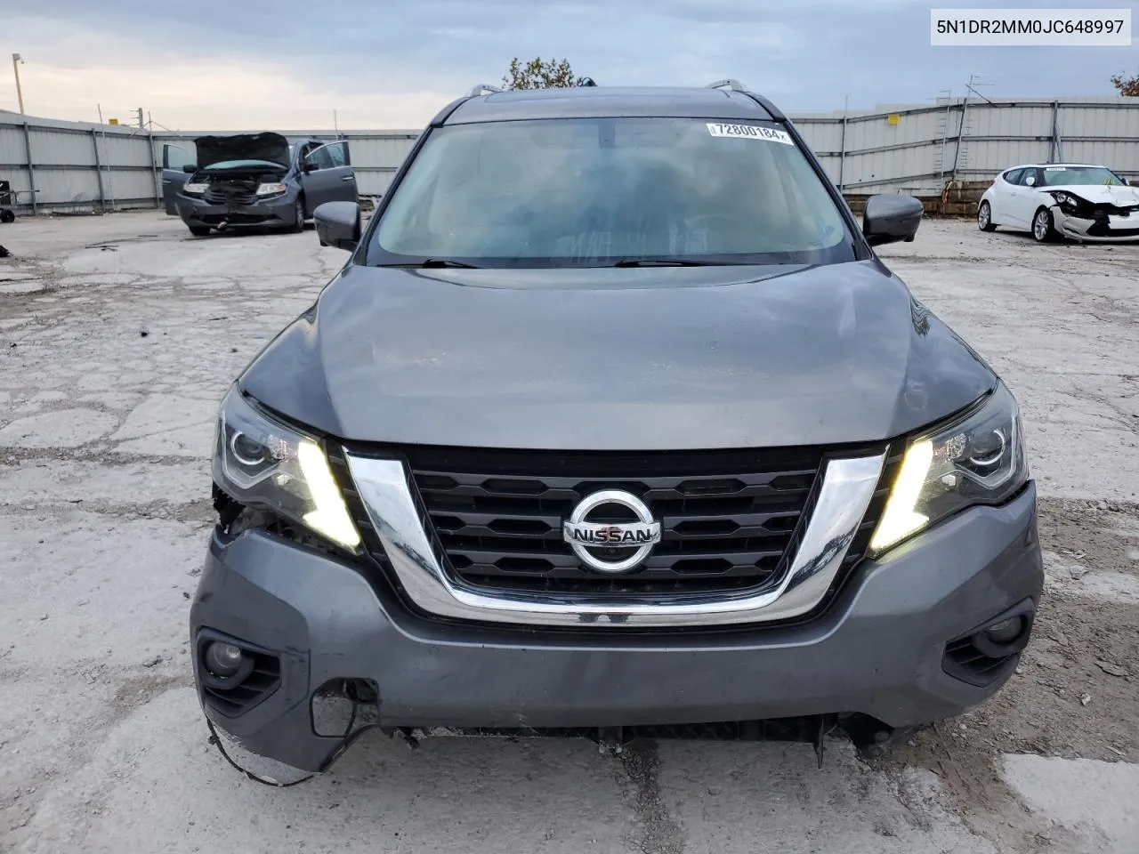 2018 Nissan Pathfinder S VIN: 5N1DR2MM0JC648997 Lot: 72800184