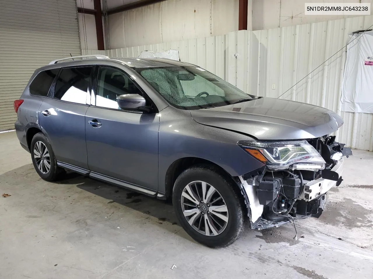 2018 Nissan Pathfinder S VIN: 5N1DR2MM8JC643238 Lot: 72915254