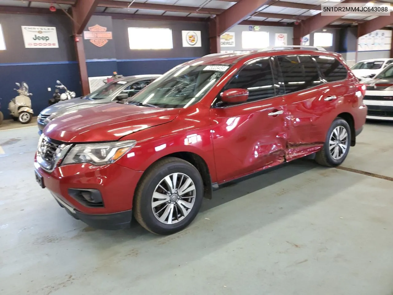 2018 Nissan Pathfinder S VIN: 5N1DR2MM4JC643088 Lot: 73023434