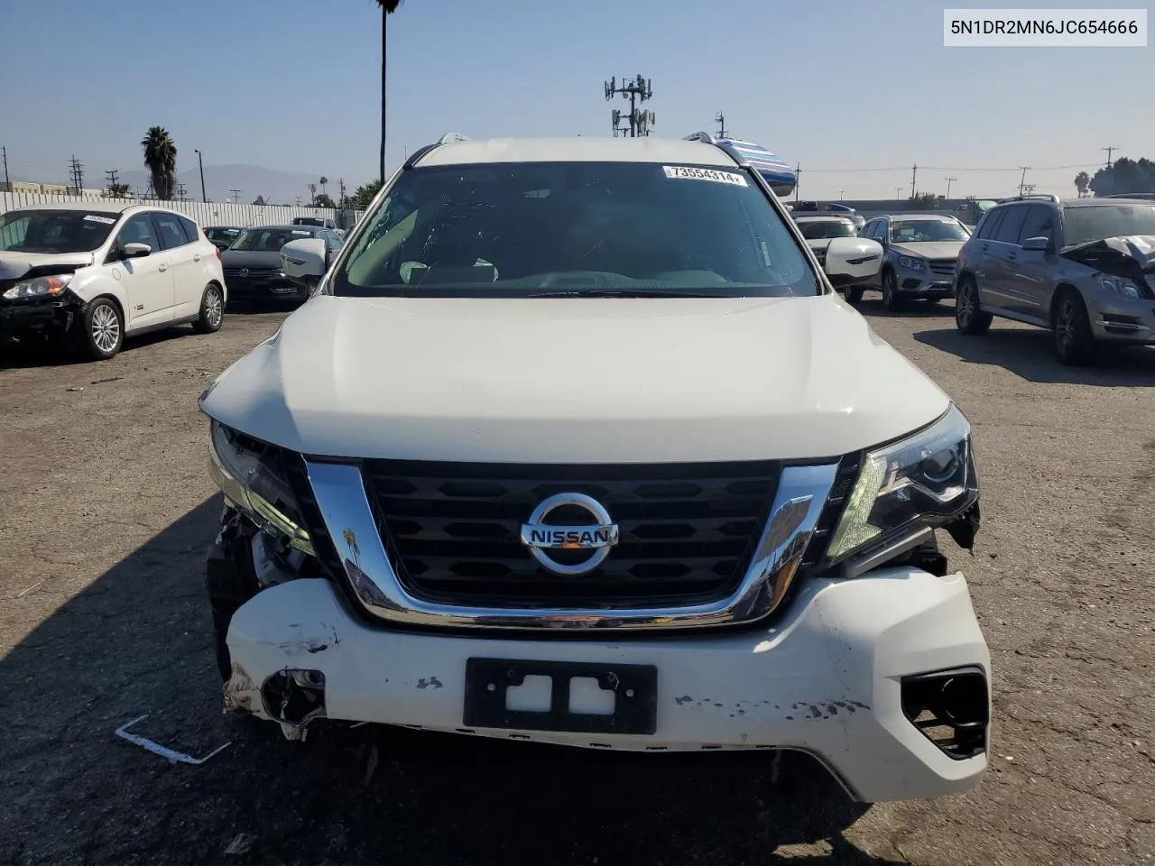 2018 Nissan Pathfinder S VIN: 5N1DR2MN6JC654666 Lot: 73554314