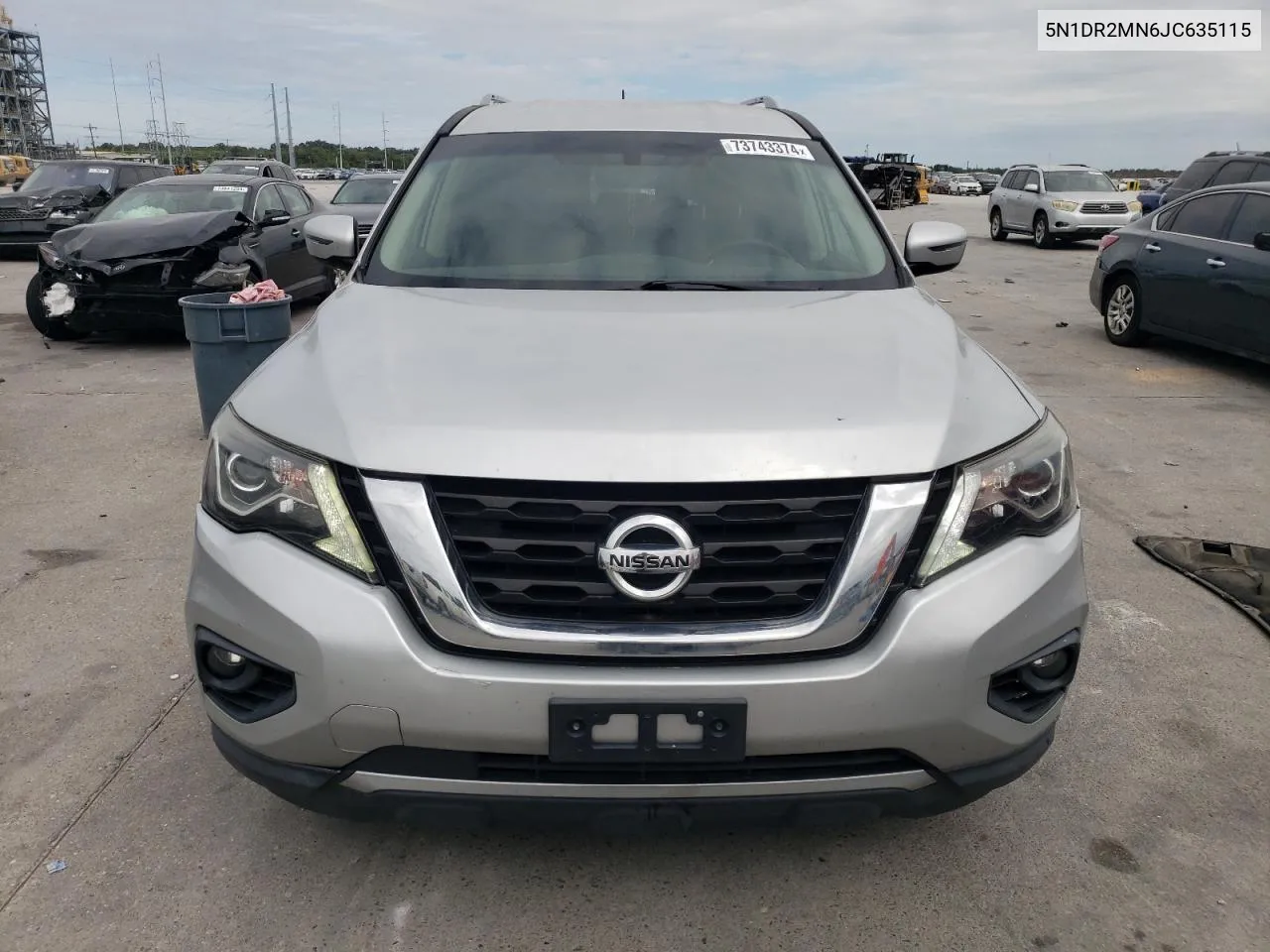 2018 Nissan Pathfinder S VIN: 5N1DR2MN6JC635115 Lot: 73743374