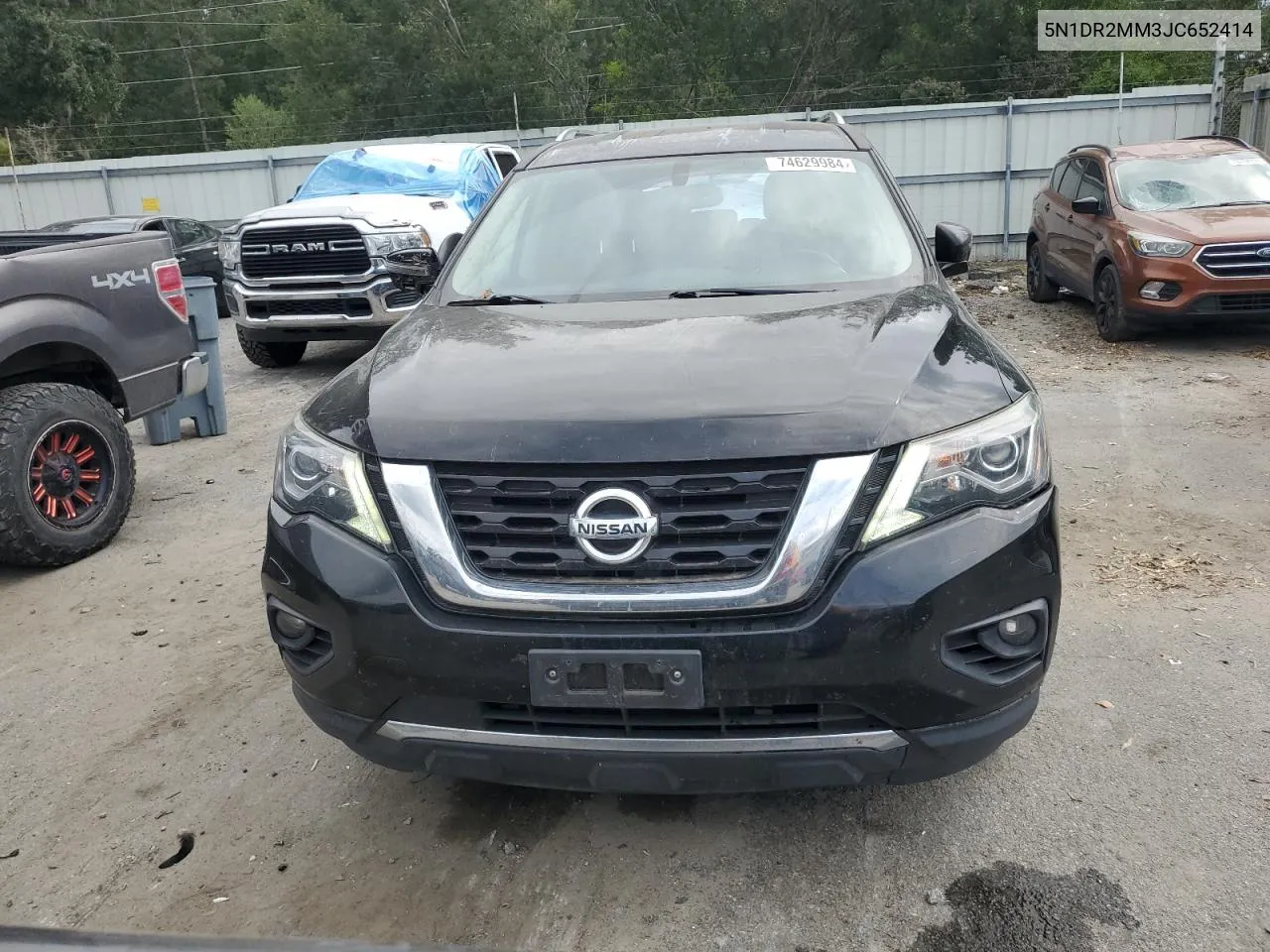 2018 Nissan Pathfinder S VIN: 5N1DR2MM3JC652414 Lot: 74629984