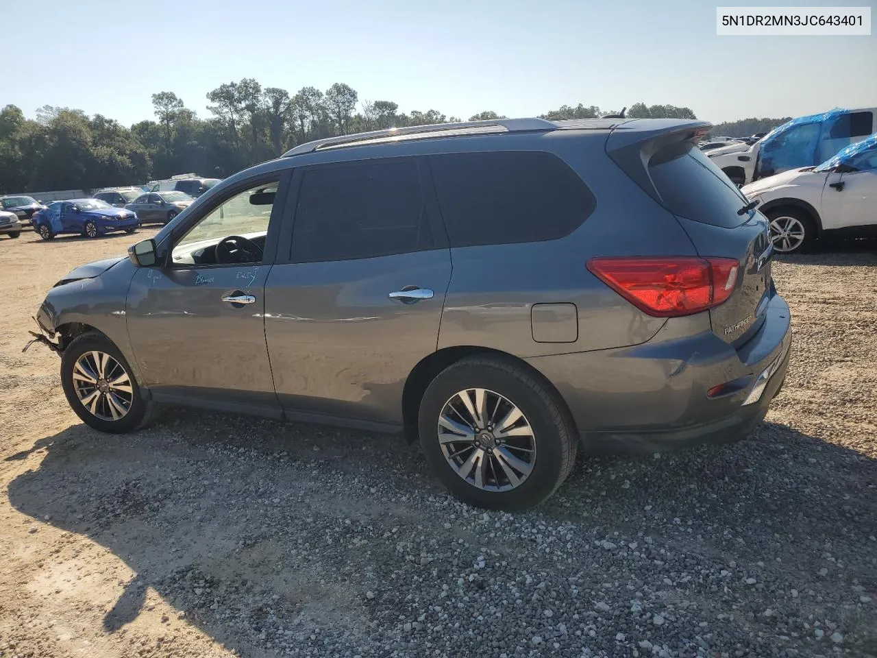 2018 Nissan Pathfinder S VIN: 5N1DR2MN3JC643401 Lot: 75327074