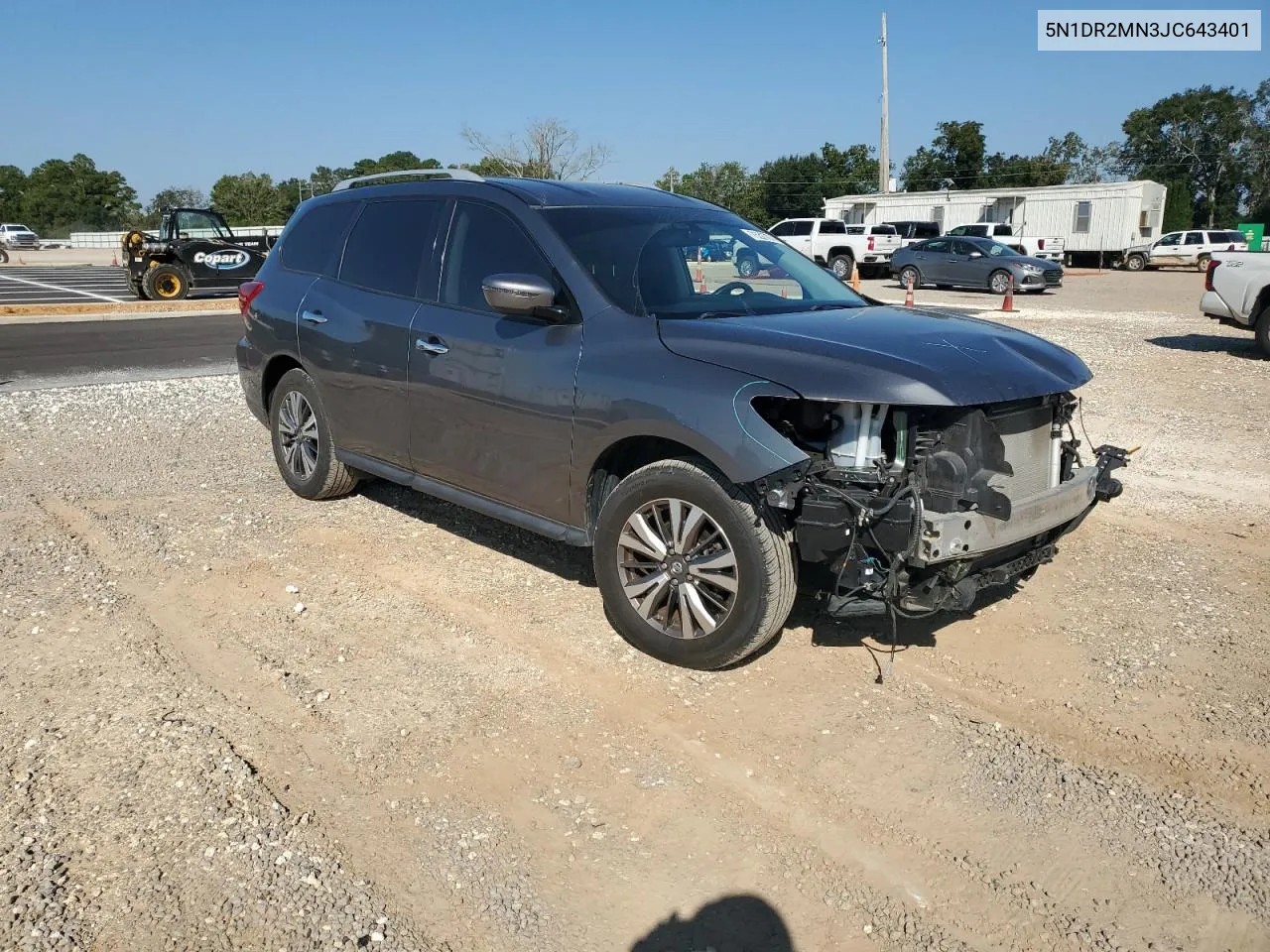 2018 Nissan Pathfinder S VIN: 5N1DR2MN3JC643401 Lot: 75327074