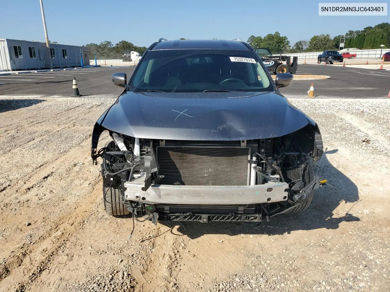 2018 Nissan Pathfinder S VIN: 5N1DR2MN3JC643401 Lot: 75327074