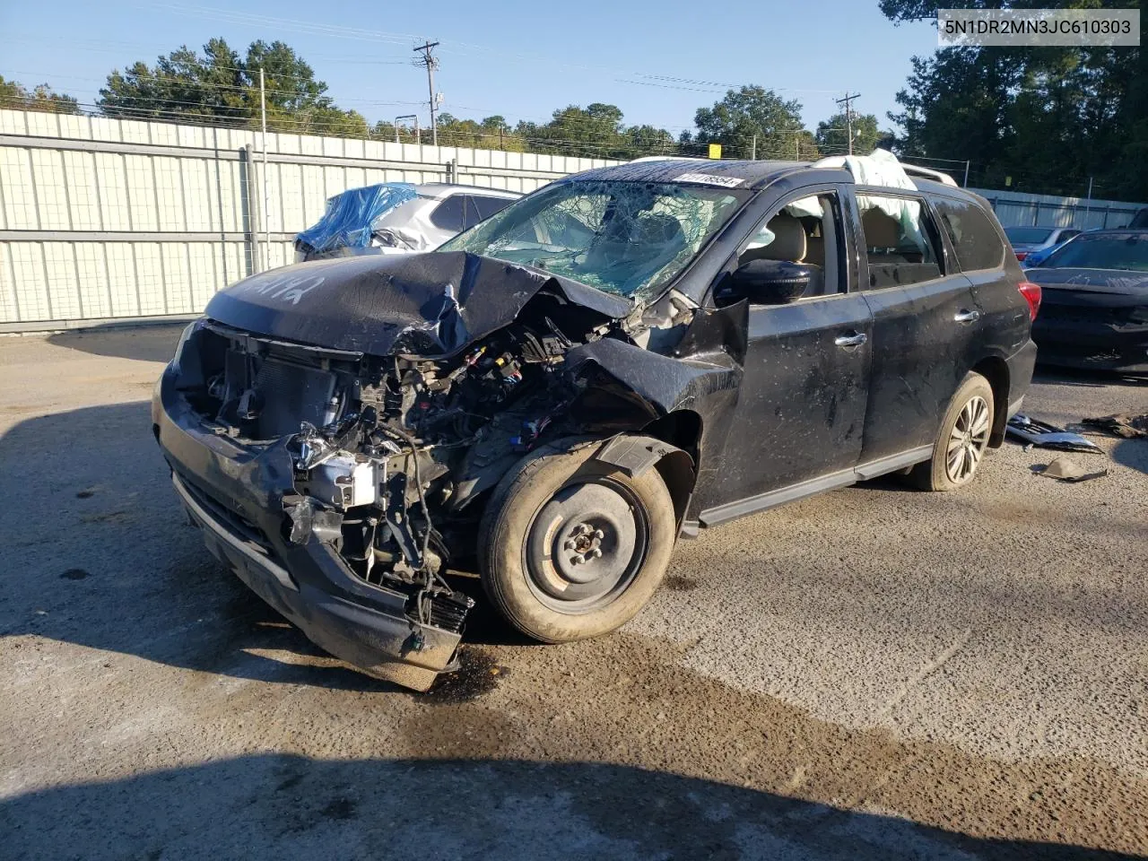 2018 Nissan Pathfinder S VIN: 5N1DR2MN3JC610303 Lot: 75418554