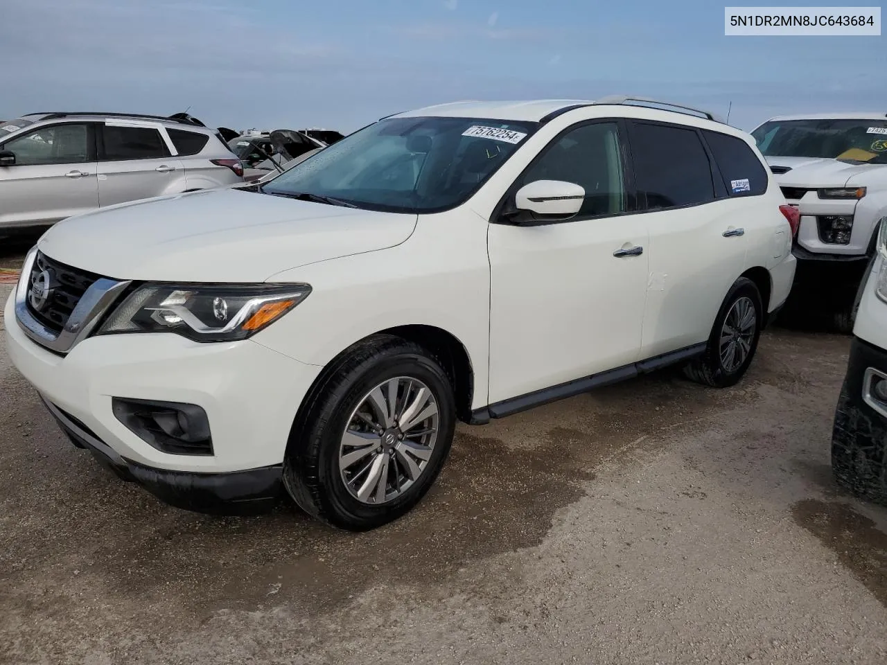 2018 Nissan Pathfinder S VIN: 5N1DR2MN8JC643684 Lot: 75762254