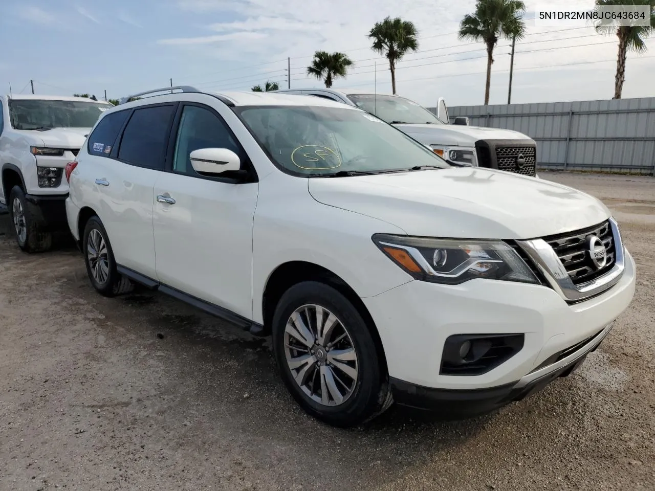 2018 Nissan Pathfinder S VIN: 5N1DR2MN8JC643684 Lot: 75762254