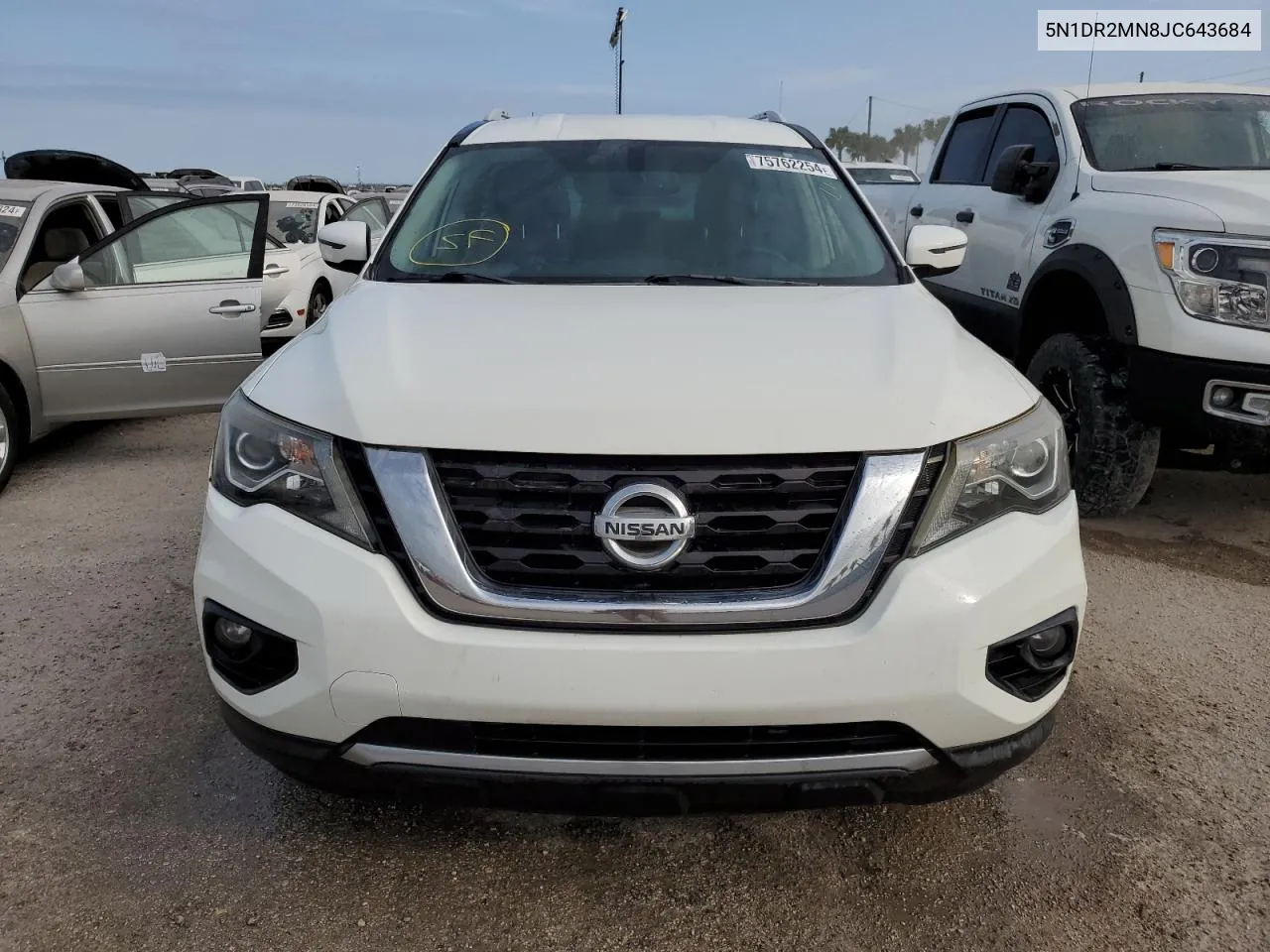 2018 Nissan Pathfinder S VIN: 5N1DR2MN8JC643684 Lot: 75762254