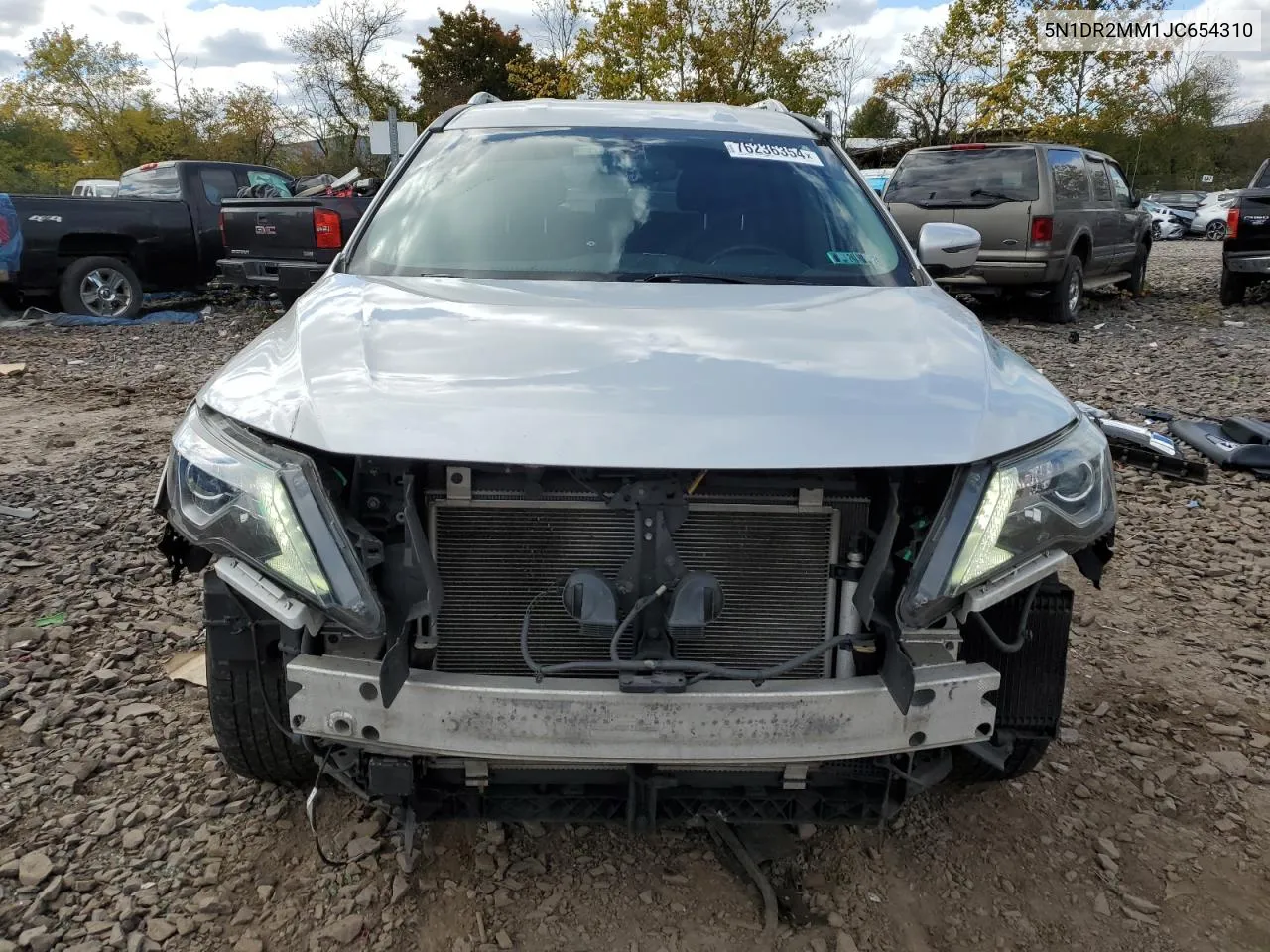 2018 Nissan Pathfinder S VIN: 5N1DR2MM1JC654310 Lot: 76236354