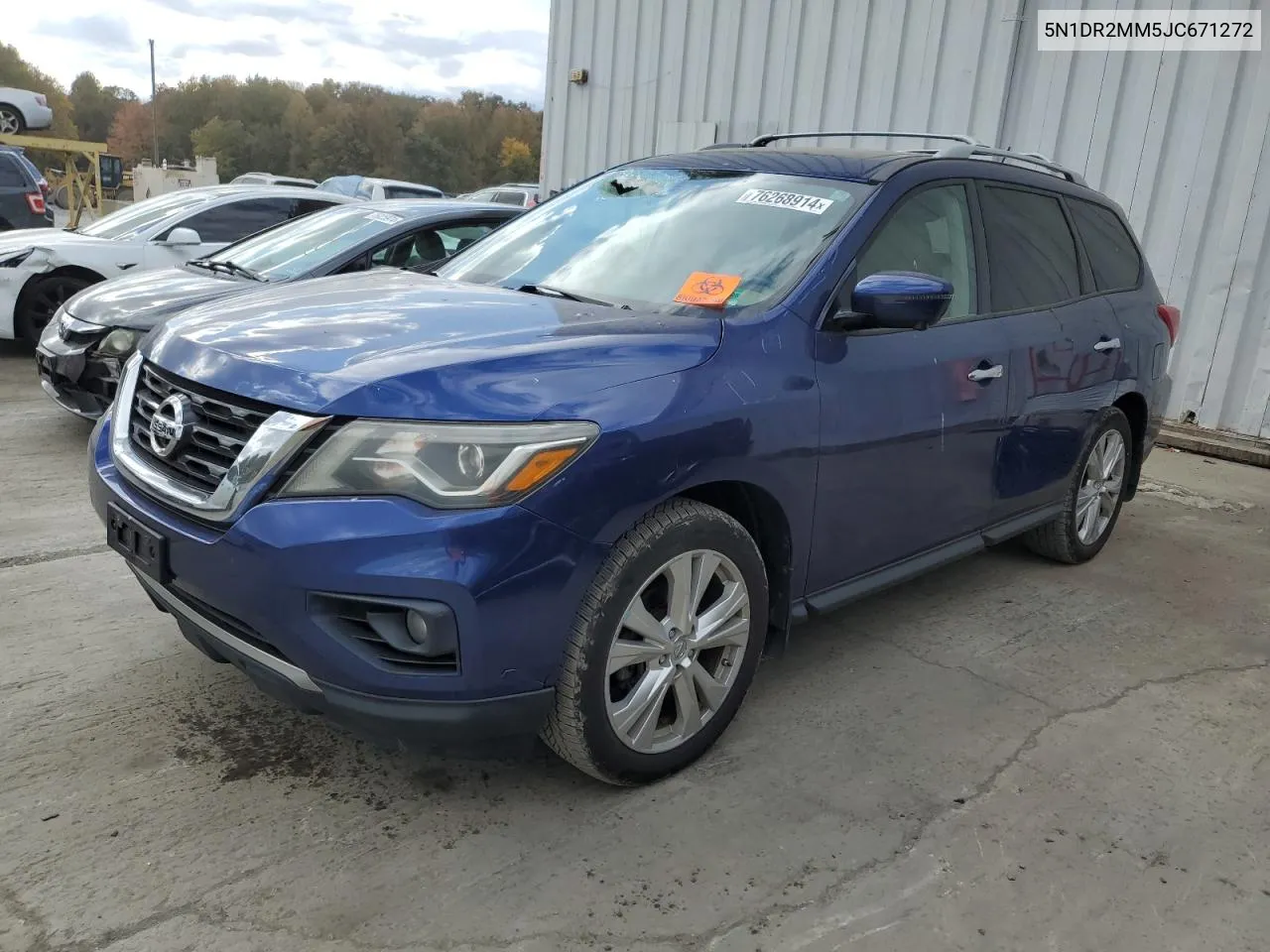 2018 Nissan Pathfinder S VIN: 5N1DR2MM5JC671272 Lot: 76268914