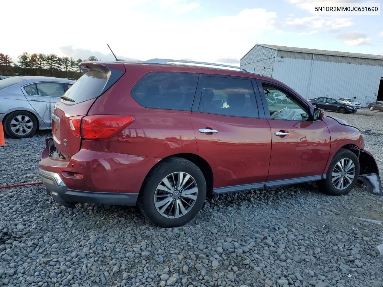 2018 Nissan Pathfinder S VIN: 5N1DR2MM0JC651690 Lot: 76398294