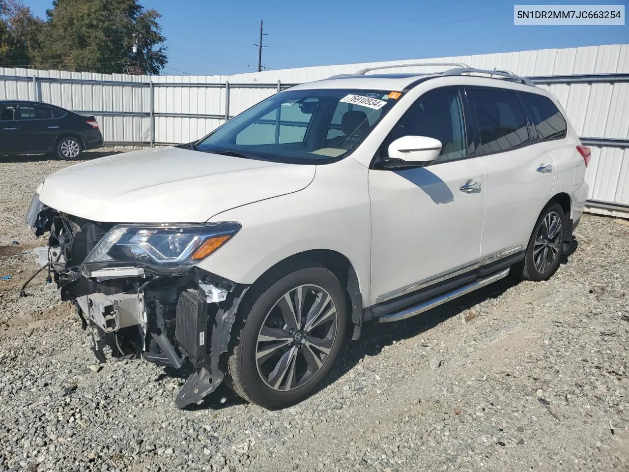 2018 Nissan Pathfinder S VIN: 5N1DR2MM7JC663254 Lot: 76910934