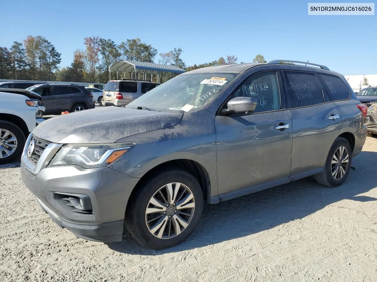 2018 Nissan Pathfinder S VIN: 5N1DR2MN0JC616026 Lot: 77504014