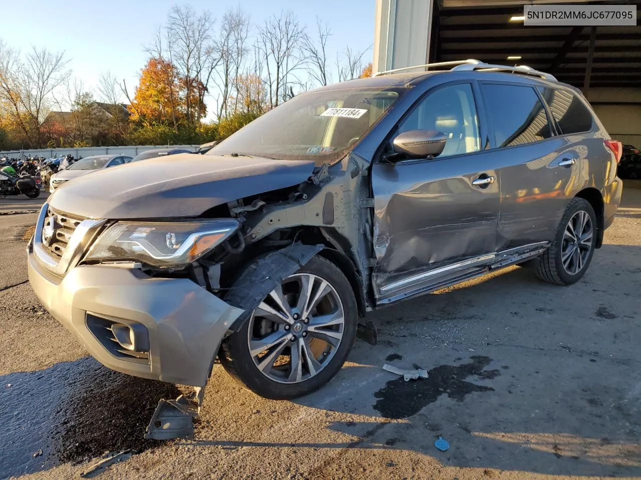 2018 Nissan Pathfinder S VIN: 5N1DR2MM6JC677095 Lot: 77811184