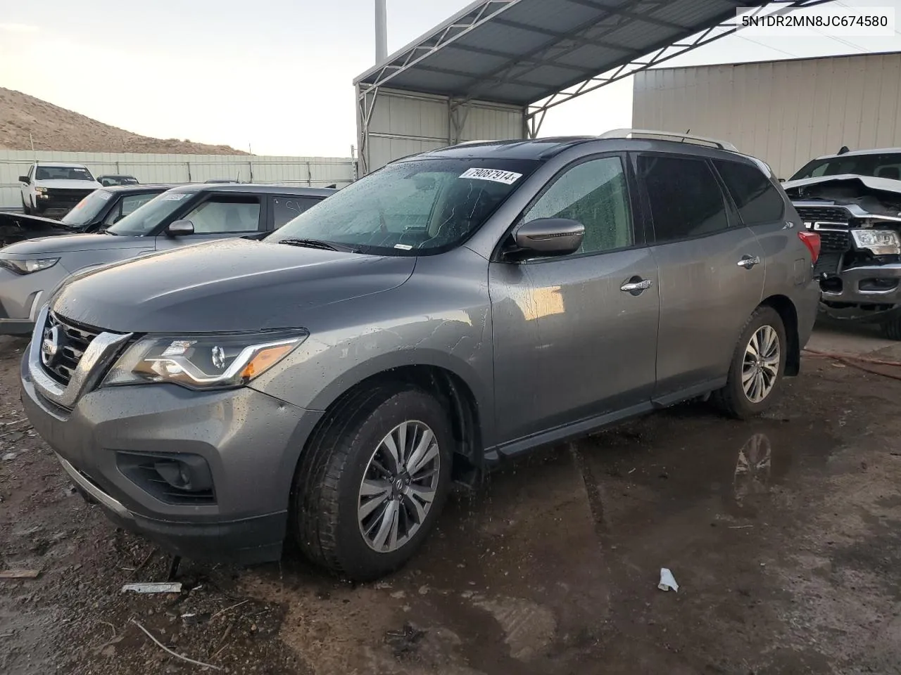 2018 Nissan Pathfinder S VIN: 5N1DR2MN8JC674580 Lot: 79087914