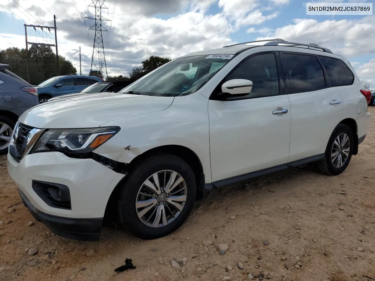 2018 Nissan Pathfinder S VIN: 5N1DR2MM2JC637869 Lot: 79934234