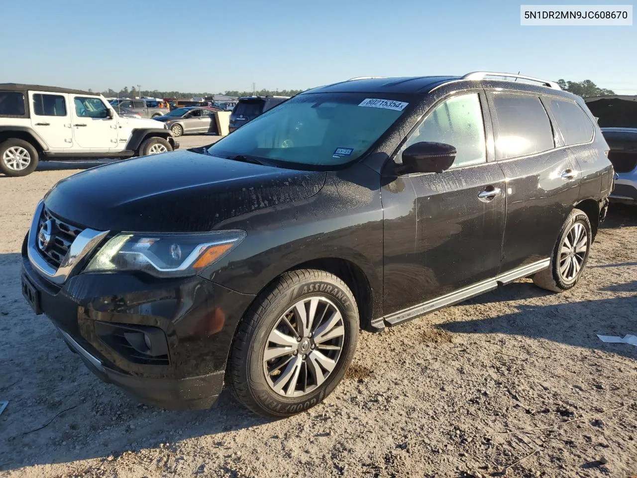 2018 Nissan Pathfinder S VIN: 5N1DR2MN9JC608670 Lot: 80215354