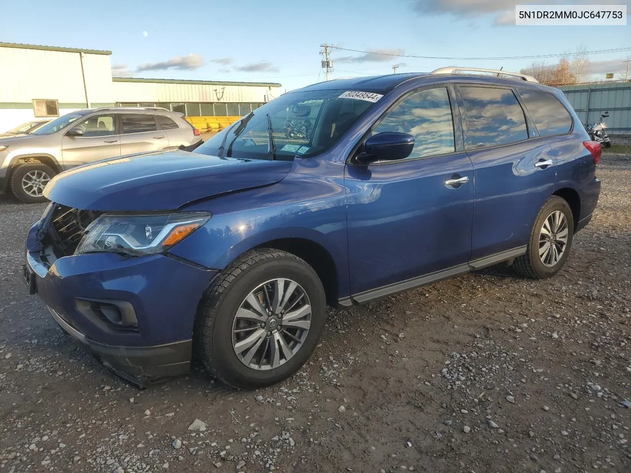 2018 Nissan Pathfinder S VIN: 5N1DR2MM0JC647753 Lot: 80349544