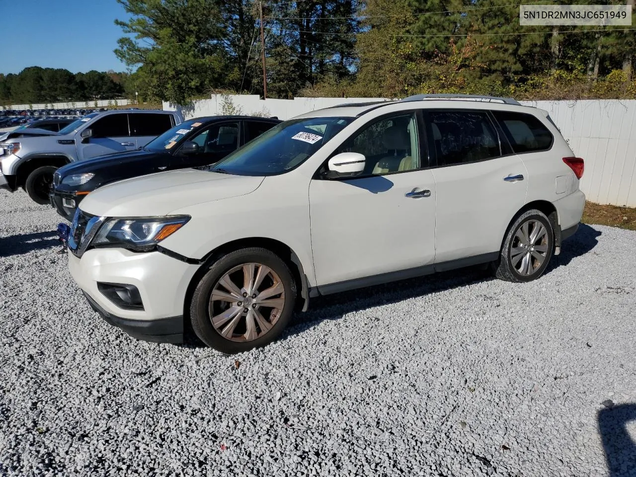 2018 Nissan Pathfinder S VIN: 5N1DR2MN3JC651949 Lot: 80796474