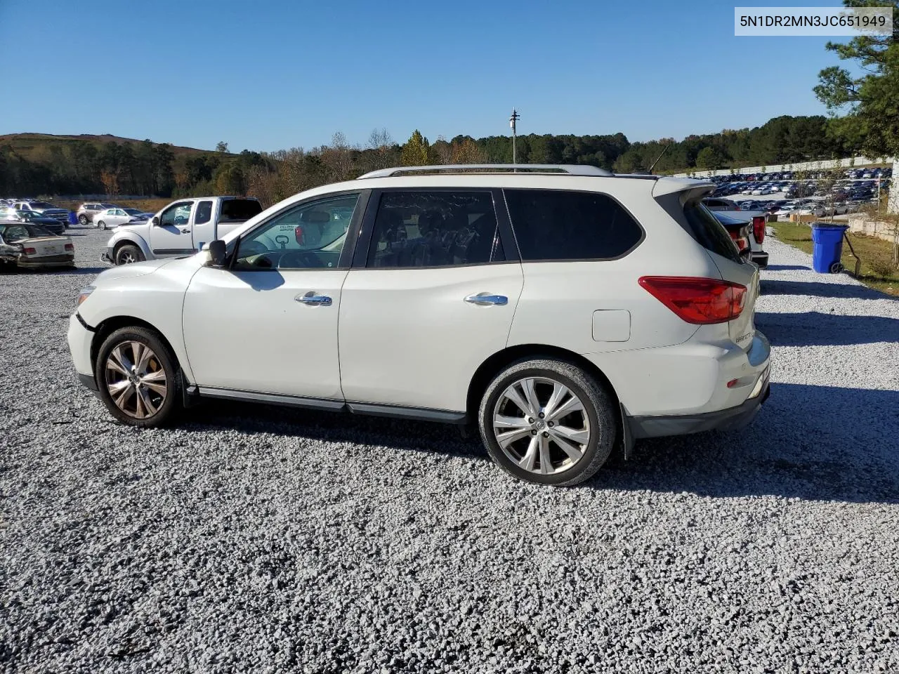 2018 Nissan Pathfinder S VIN: 5N1DR2MN3JC651949 Lot: 80796474