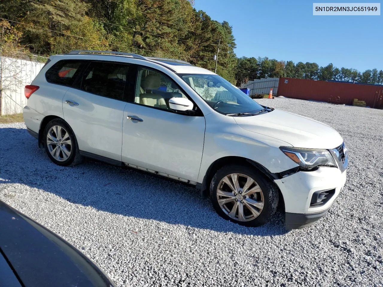 2018 Nissan Pathfinder S VIN: 5N1DR2MN3JC651949 Lot: 80796474