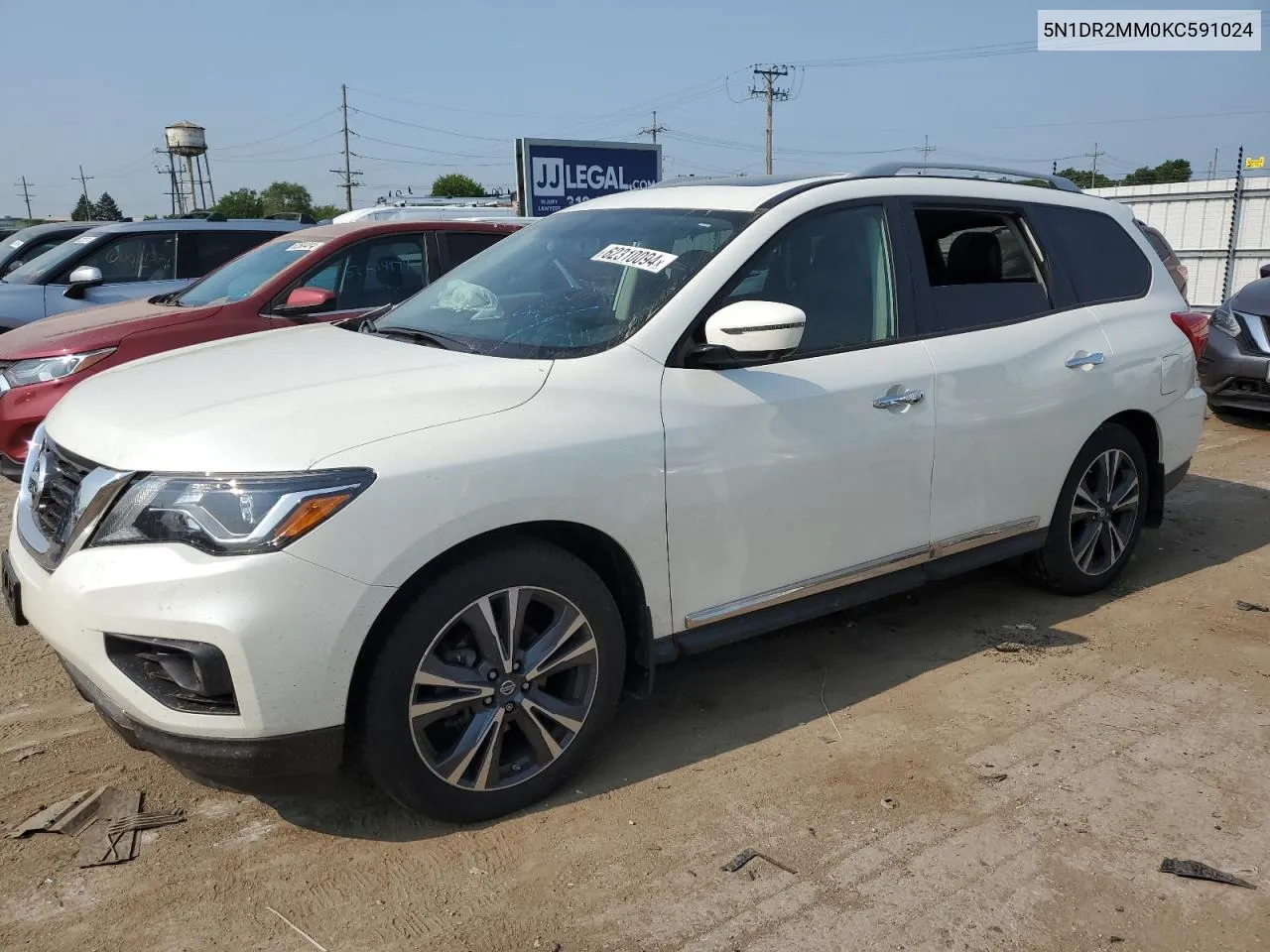 2019 Nissan Pathfinder S VIN: 5N1DR2MM0KC591024 Lot: 62310094