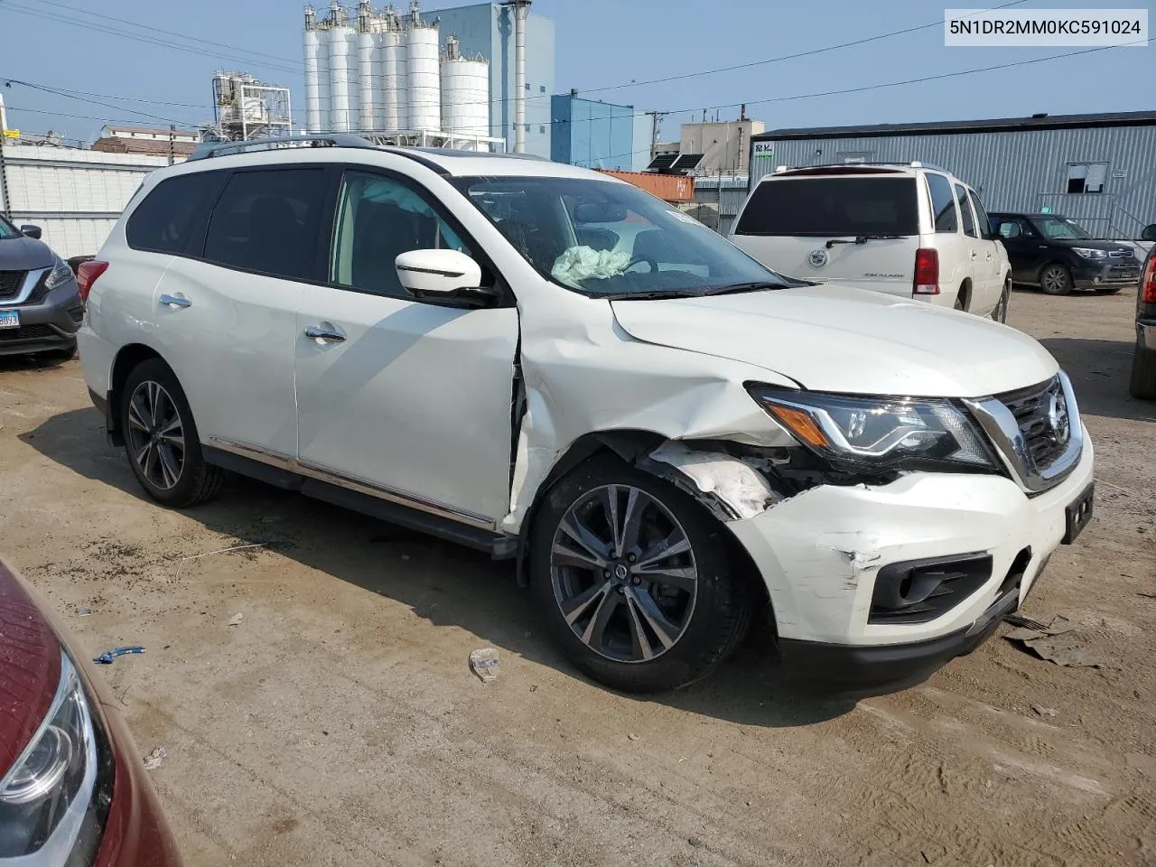 5N1DR2MM0KC591024 2019 Nissan Pathfinder S