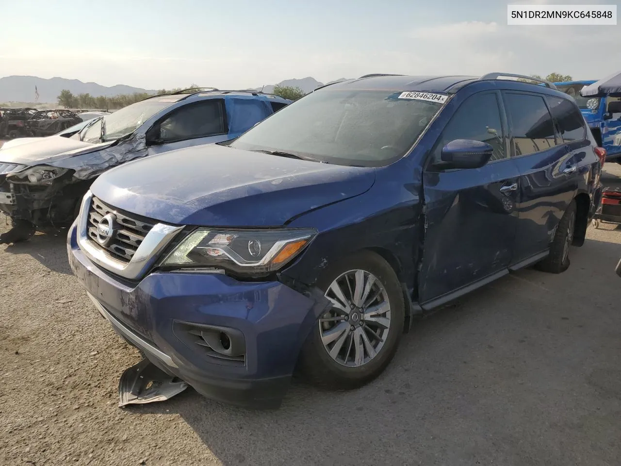 2019 Nissan Pathfinder S VIN: 5N1DR2MN9KC645848 Lot: 62846204