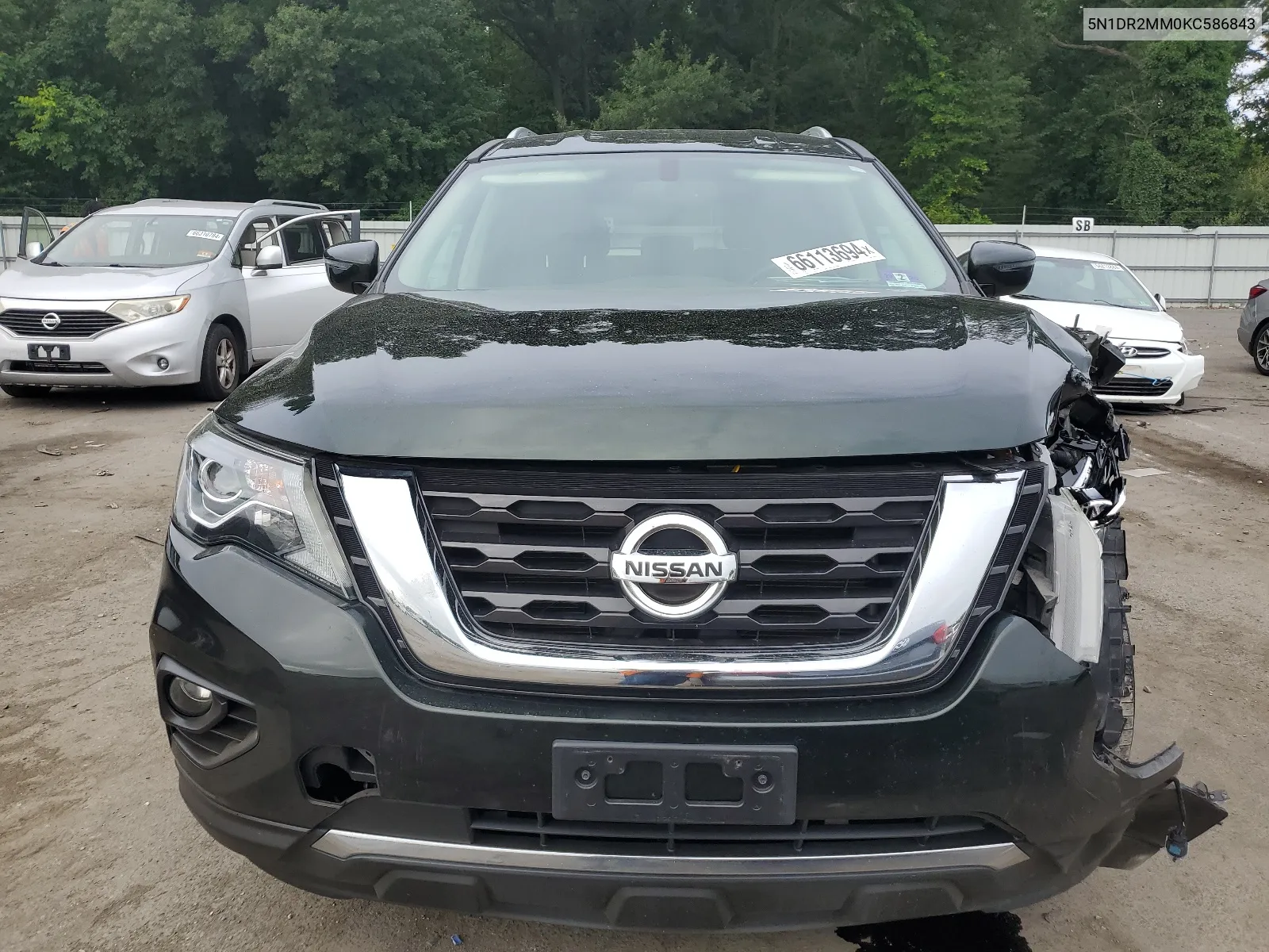 2019 Nissan Pathfinder S VIN: 5N1DR2MM0KC586843 Lot: 66113694