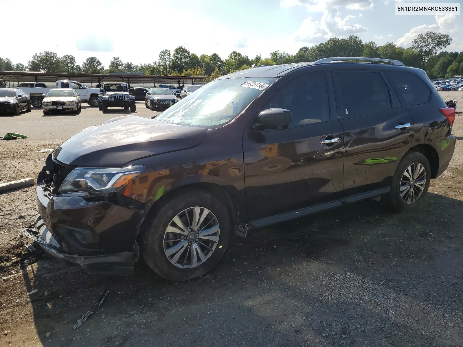 2019 Nissan Pathfinder S VIN: 5N1DR2MN4KC633381 Lot: 66933114