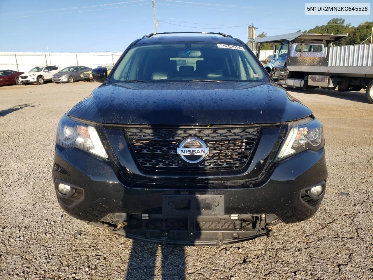 2019 Nissan Pathfinder S VIN: 5N1DR2MN2KC645528 Lot: 70282614