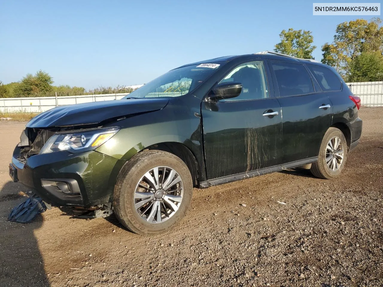 2019 Nissan Pathfinder S VIN: 5N1DR2MM6KC576463 Lot: 70664014